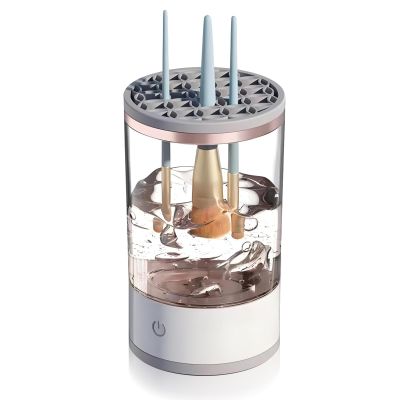 Dioche Electric Makeup Brush Cleaner, Quick Efficient Cosmetic Brush Cleaner Machine Automatic Makeup Brush Cleaner Fit For All Size Makeup Brush