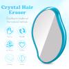 Crystal Hair Eraser, Reusable Crystal Hair Remover Magic Painless Exfoliation Hair Removal Tool, Magic Hair Eraser for Back Arms Legs, Washable, Hair Remover for Women and Men(Blue) view 2