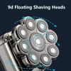9D Electric Head Shaver 5 in 1 Men Grooming Kit IPX 7 Waterproof Cordless Rechargeable Electric Razor for Bald Men view 2