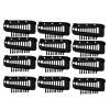 12PCS Chunni Dupatta Clip With Safety Pins, Sturdy 10-Tooth Stainless Steel Hair Extension Clip For Clips Hair Hairpieces, DIY Wig Hair Clips (Black+Light Brown+Gold) (Color : Black, Size : 12pcs) view 1