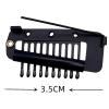 12PCS Chunni Dupatta Clip With Safety Pins, Sturdy 10-Tooth Stainless Steel Hair Extension Clip For Clips Hair Hairpieces, DIY Wig Hair Clips (Black+Light Brown+Gold) (Color : Brown, Size : 10pcs) view 2