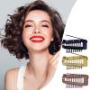 12PCS Chunni Dupatta Clip With Safety Pins, Sturdy 10-Tooth Stainless Steel Hair Extension Clip For Clips Hair Hairpieces, DIY Wig Hair Clips (Black+Light Brown+Gold) (Color : Brown, Size : 10pcs) view 4