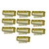 12PCS Chunni Dupatta Clip With Safety Pins, Sturdy 10-Tooth Stainless Steel Hair Extension Clip For Clips Hair Hairpieces, DIY Wig Hair Clips (Black+Light Brown+Gold) (Color : Gold, Size : 10pcs) view 1