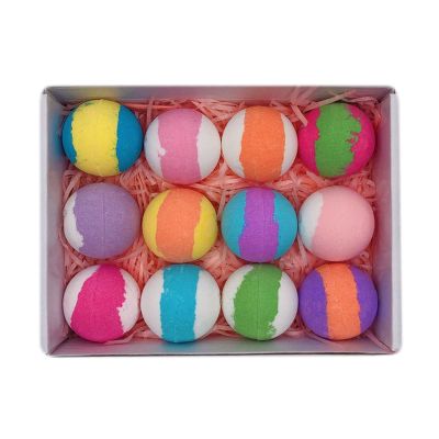 12 Pcs Bubble Bath Ball Set, Bath Bombs Gift Set for Women, Moisturizing Rich Foaming Pleasant Aroma Shower Ball, Birthday Christmas Gifts for Boys Girls, 5.4cm Diameter