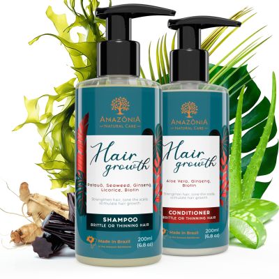 All Nature Hair Growth Shampoo & Conditioner for Women and Men - Hair Regrowth Treatment Biotin Conditioner for Hair Growth - Thickening Biotin Shampoo & Conditioner For Hair Growth 6.8oz