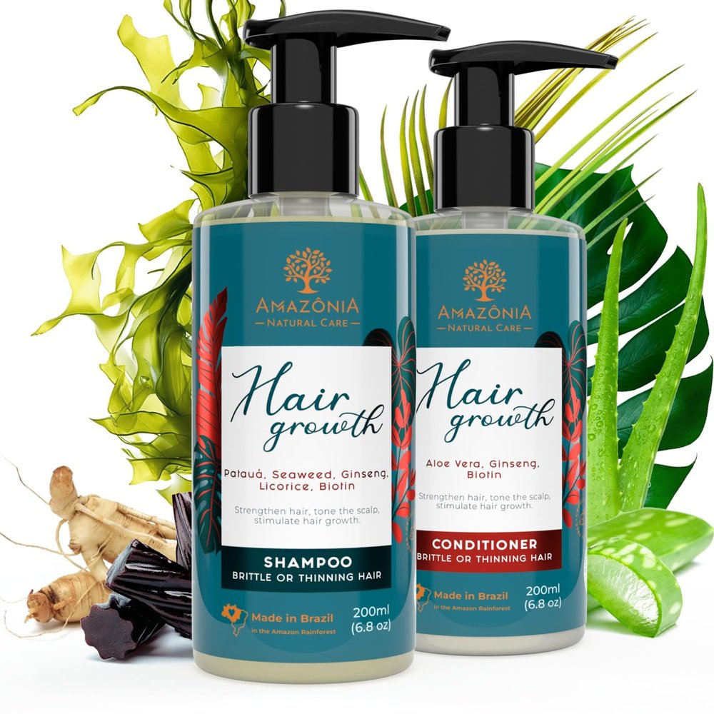 All Nature Hair Growth Shampoo & Conditioner for Women and Men - Hair Regrowth Treatment Biotin Conditioner for Hair Growth - Thickening Biotin Shampoo & Conditioner For Hair Growth 6.8oz