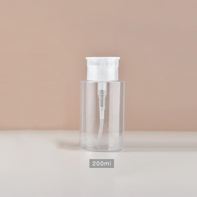 100ml 200ml Transparent Press Pumping Bottle Dispenser Empty Bottles Refillable Cosmetic Storage Split Bottle Travel Portable| | - - (Color: clear 200ml)