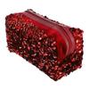 Beavorty 2pcs Sequin Makeup Storage Bag Capacity Cosmetic Organizer Portable Square Toiletry Bag for Travel Stylish Pouch for Women Versatile Use for Makeup Pencil Case Sundries view 3