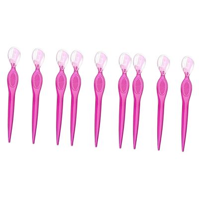 FRCOLOR 9pcs Stainless Steel Eyebrow Precision Eyebrow Trimmers for Beauty Makeup Lightweight Beauty Tools for Women Red