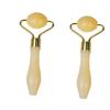 FRCOLOR 2pcs Jade Eye Roller and Face Roller for Skin Care Yellow Jade Facial Massage Tool for Reducing Puffiness and Aging Easy to Use Travel view 1