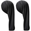 2PCS Dreadlocks Tube Socks Unisex Spandex Stocking Shower Cap for Long Dreads Braids Twist Open End Jumbo Hair Bonnet Covers, Black view 1