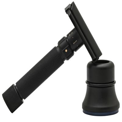 Pearl Flexi Adjustable Safety Razor Black Edition - Reusable Metal Razor made of 100% Brass | Eco Friendly Double Edge Razor for Men | Men's Shaving Razor for Father's Day Gift Option