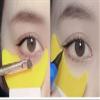 3 in 1 Multifunctional Eyelash Makeup Auxiliary Guard Tool, Applicator Guide Auxiliary Artifact Mascara Eyeliner Eye Shadow Painting Silicone Upper and Lower Bezel Tool (Pack of 1, Yellow) view 3