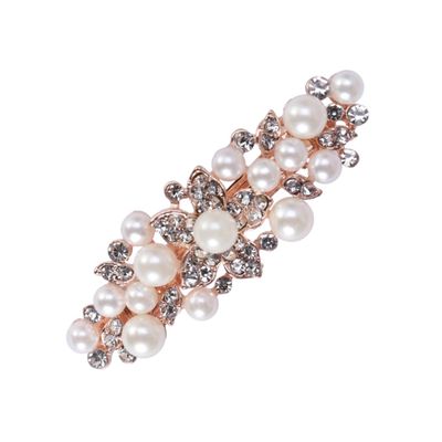FRCOLOR 1pc Elegant Hair Clips for Women Spring Barrettes Rhinestones Stylish Plum for Various Dress-ups and Occasions