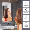Gaommini Ceiling Mounted Hanging Mirror Square with White Metal Frame and Double Boom, Bathroom Mirrors Large Rectangle Mirror for Vanity Makeup Shaving (Size : 40cmx60cm) view 4