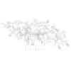 CHGCRAFT Bridal Flower Pearl Rhinestone Alloy Hair Comb, Hair Accessories for Woman, Sliver view 1