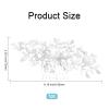 CHGCRAFT Bridal Flower Pearl Rhinestone Alloy Hair Comb, Hair Accessories for Woman, Sliver view 2