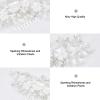 CHGCRAFT Bridal Flower Pearl Rhinestone Alloy Hair Comb, Hair Accessories for Woman, Sliver view 3