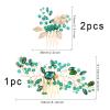 CHGCRAFT 3Pcs 2Styles Bride Wedding Hair Comb Green Crystal Golden Bridal Hair Comb Wedding Hair Clip for Party Photography, Green view 2