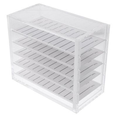 Alipis Portable Acrylic Eyelash Organizer Box Clear Storage Container for False Eyelashes Compact Protective Design for Easy Makeup Application and Organization