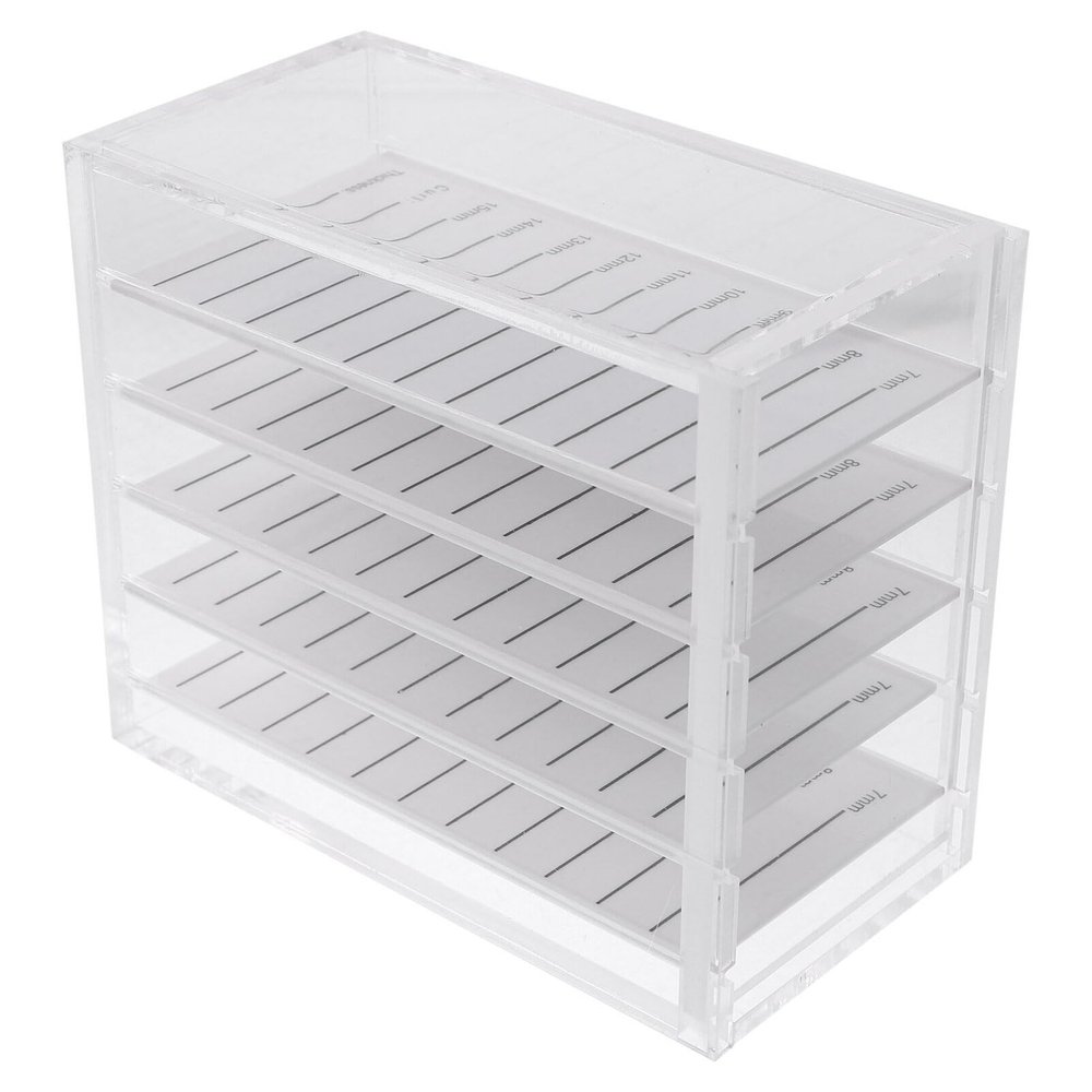Alipis Portable Acrylic Eyelash Organizer Box Clear Storage Container for False Eyelashes Compact Protective Design for Easy Makeup Application and Organization