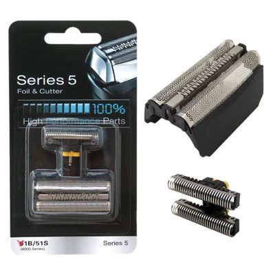 51B Electric Shaver Replacement Foil Head with Cutter Compatible for B-raun 5 Series 550s-3/550s-4/550cc/550cc-4/560/560s-3/560s-4/565cc/565cc-4/570s-4/570cc/570cc-3/570cc-4/590cc/590cc-3/590cc-4