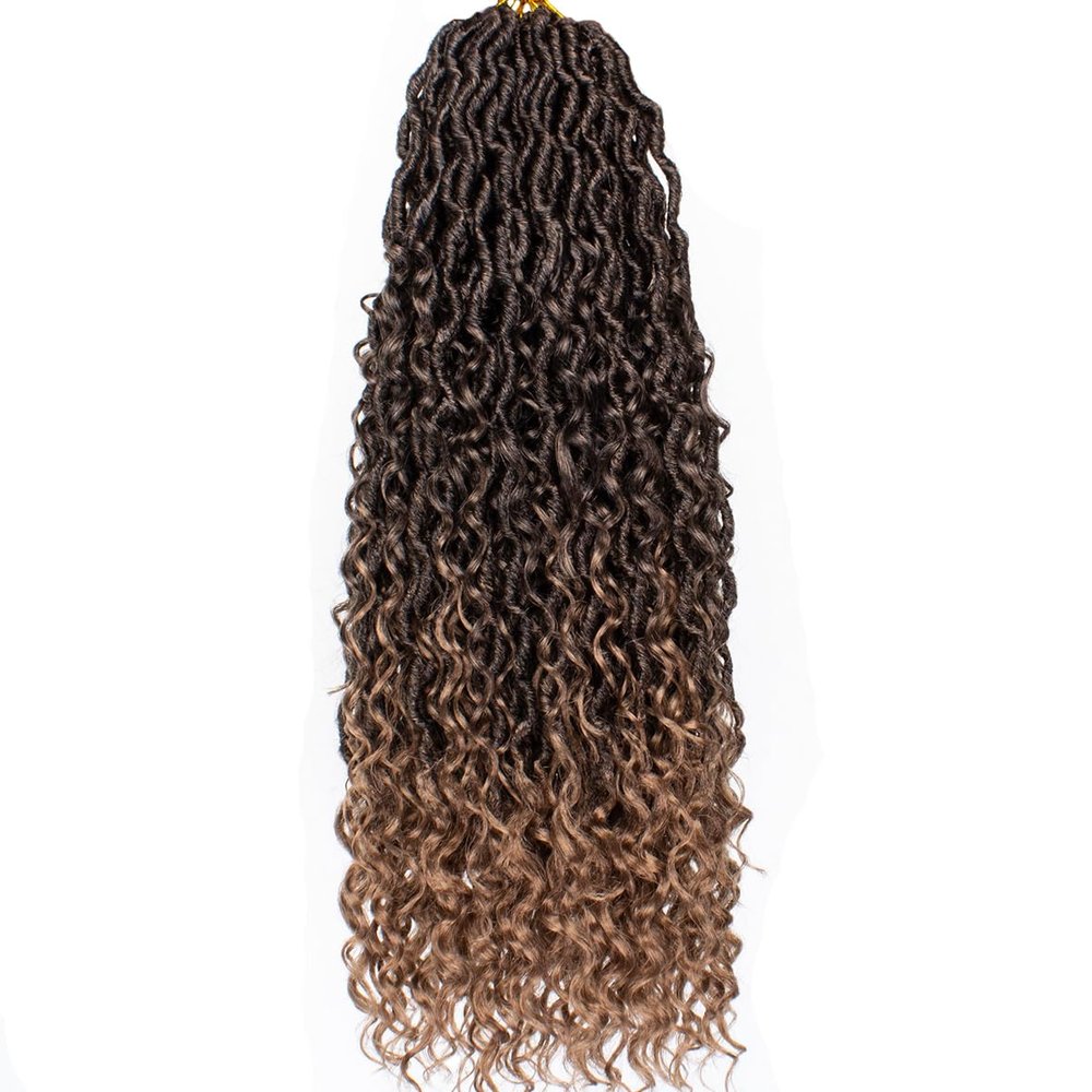 Beverlee 30 Inch Goddess Locs Crochet Hair 8 Pcak Boho Locs Goddess Faux Locs Boho Crochet Locs Pre Looped Soft Hippie Locs Synthetic Bohemian Curly Crochet Locs Hair for Black Women