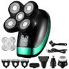 Head Shavers for Bald Men, 5IN1 4D echargeable Bald Head Electric Shaver 5 Floating Heads Beard Nose Ear Hair Trimmer Razor Clipper Facial Brush view 1
