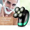 Head Shavers for Bald Men, 5IN1 4D echargeable Bald Head Electric Shaver 5 Floating Heads Beard Nose Ear Hair Trimmer Razor Clipper Facial Brush view 2
