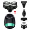 Head Shavers for Bald Men, 5IN1 4D echargeable Bald Head Electric Shaver 5 Floating Heads Beard Nose Ear Hair Trimmer Razor Clipper Facial Brush view 3
