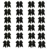 24 BLACK Big 7" Cheer Bow Pony Tail 3 Inch Ribbon Girls Hair Bows Cheerleading view 1