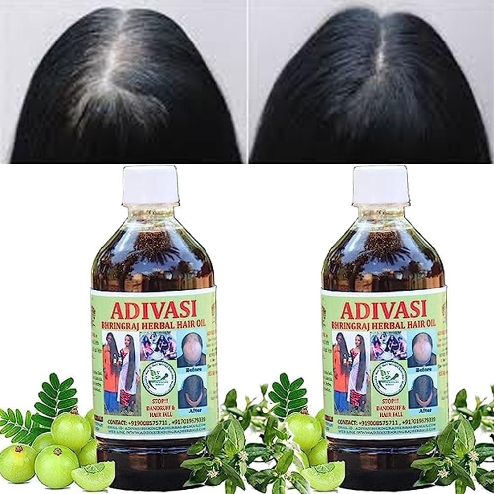 BlueQueen Herbal Hair Oil - Nourishing with Amla & Bhringraj for Reduced Hair Fall, Strengthened Roots, and Enhanced Hair Growth - 100ml