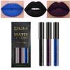 AMY'S DIARY 3Pcs Matte Liquid Lipstick Sets, Blue Dark Black Purple Matte Lipstick Lip Stain Long Lasting 24 Waterproof Lip Gloss Gift Set for Women Lippies (07) view 1