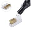 Beavorty 3pcs Nail Drill Bits Copper Wire Brush Cleaner Dual Hardness Nail Art Cleaning Tool for Salon Home Use for Manicure and Pedicure Dust Removal view 3