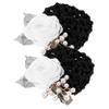 Beatifufu 2pcs Flower Hair Bun Covers for Women Hair Accessories for Stewardess Staff Comfortable view 1