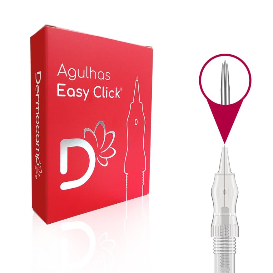 Dermocamp Easy Click 3RL Tattoo Needles, 0.30mm Round Liner, Box of 10