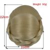 messy bun hair piece Braided Hair Bun Extensions Elegant Braided Chignon Hair Piece Synthetic Clip-on Hair Updo Chignon Hairpieces Party Wedding Cosplay Extensions bun hair pieces for women ( Color : view 3