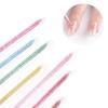 Rolabling 100pcs Double End Acrylic Nail Stick Cuticle Pusher Remover Nail Dust Cleaner Remover Rhinestones Picker Manicure Pedicure Nail Care Tool (Red) view 4