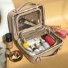 JAZD Clear Makeup Bag Toiletry Bag for Women Cosmetic Case Large Capacity Travel Make Up Bag Organizer Transparent Storage Compartment TSA Approved (BEIGE) view 3