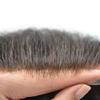 Mens Hair System Toupee for Men Transparent Swiss Lace with Thin Skin mens Hairpiece Bleached Knots Mens Toupee Natural Hairline Men Hair Wigs(7X9"-100% density#240 Darkest Brown with 40% Gray) view 3