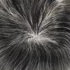 Mens Hair System Toupee for Men Transparent Swiss Lace with Thin Skin mens Hairpiece Bleached Knots Mens Toupee Natural Hairline Men Hair Wigs(7X9"-100% density#1B65 Off Black with 65% Gray) view 4