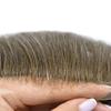 Mens Hair System Toupee for Men Transparent Swiss Lace with Thin Skin mens Hairpiece Bleached Knots Mens Toupee Natural Hairline Men Hair Wigs(8X10"-120% density#730 Very Light Brown with 30% Gray) view 3