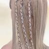 10 pcs of long braid beads jewelry, braid hair ornaments, girl's hair loop, adjustable cuffs, braided hair loop, decorative iron braided hair loop(silver) view 2