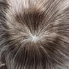 Mens Hair System Toupee for Men Transparent Swiss Lace with Thin Skin mens Hairpiece Bleached Knots Mens Toupee Natural Hairline Men Hair Wigs(8X10"-100% density#365 Dark Brown with 65% Gray) view 4