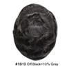 Mens Hair System Toupee for Men Transparent Swiss Lace with Thin Skin mens Hairpiece Bleached Knots Mens Toupee Natural Hairline Men Hair Wigs(7X9"-120% density#1B10 Off Black with 10% Gray) view 2