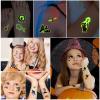 124 Pcs Halloween Temporary Tattoos Glow In Dark For Kids, Waterproof Glowing Luminous Fake Tattoo Stickers for Halloween Party, Jack-O-Lantern, Witch, Ghost Realistic Tattoo Sticker For Boy And Girls view 4