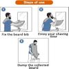 Beard Bib Apron, Beard Hair Catcher for Men Shaving & Trimming Non-Stick Waterproof Grooming Cloth with 3 Suction Cups & A Box Valentines Gifts for Men Him Boyfriend view 3