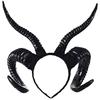 LJJCSFF Black Devil Horns Headband Forest Animal Antelope Horn Headband Gothic Antelope Sheep Horn Headband Cosplay Horns Headpieces view 1