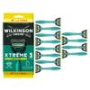Wilkinson Sword Xtreme 3 Sensitive, Pack of 8 + 4 Disposable Razors with a Lubricating Band of Vitamin E and Aloe Vera, Optimal for Facial Care and Softness view 1