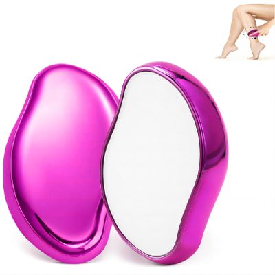 Asokeyer Crystal Hair Eraser for Women,Reusable Bleame Hair Eraser Crystal Hair Remover Hair Eraser for Women,Crystal Shaver Hair Removal Stone Nood Eraser Hair Removal Shaving Stone for (Purple)